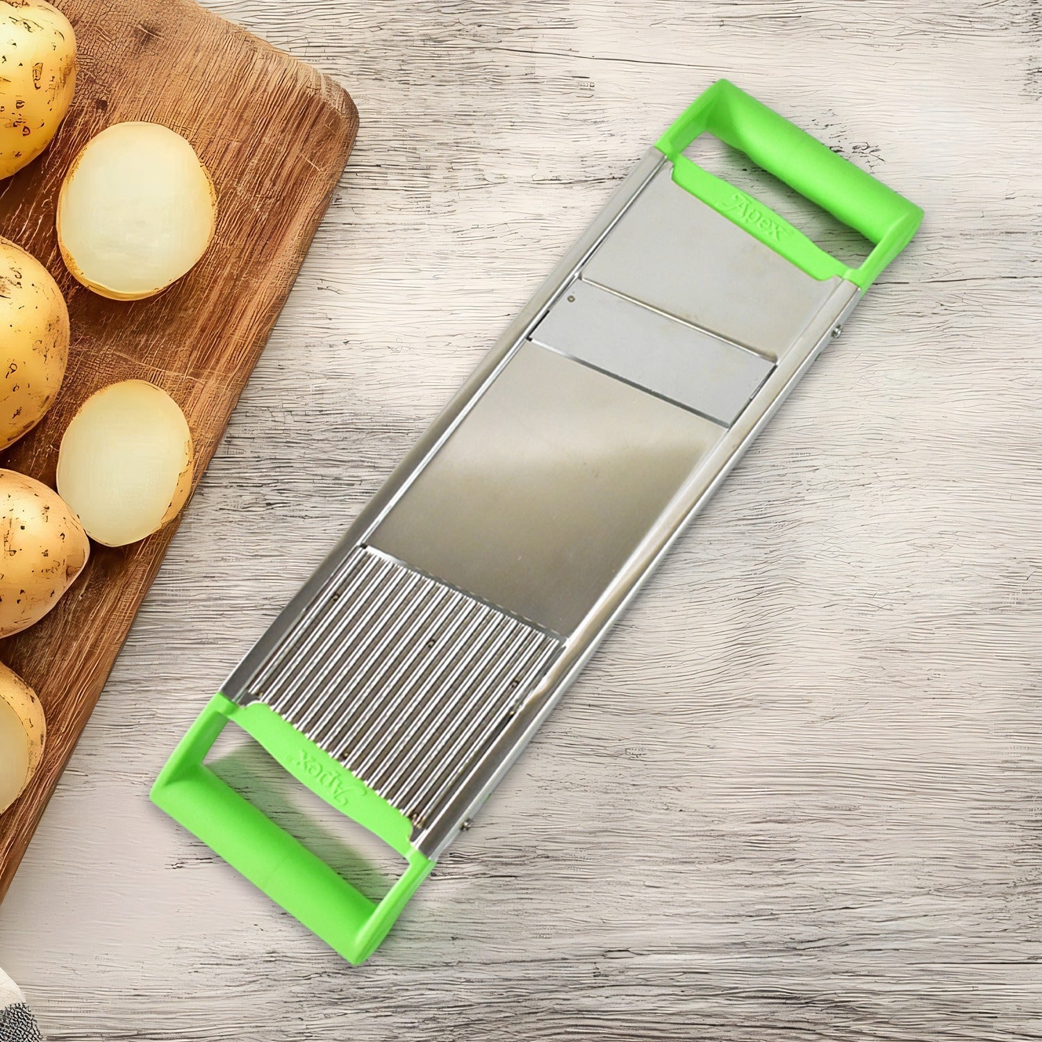 Apex Stainless Steel Vegetable Slicer (2-in-1) Apex Stainless Steel Vegetable Slicer (2-in-1)